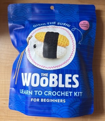The Woobles Oishi The Sushi Crochet Kit & Hook For Beginners Yarn Craft Rare NEW