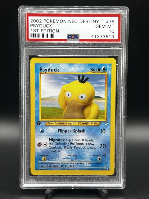 2002 POKEMON NEO DESTINY 1ST EDITION #79 PSYDUCK PSA 10