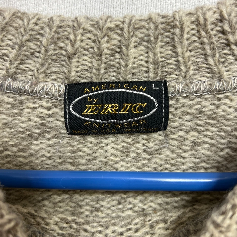 Suéter Vintage AMERICAN KNITWEAR Para Hombres L Marrón Trapo Lana Navidad Reno EE. UU. Foto 3 de 4