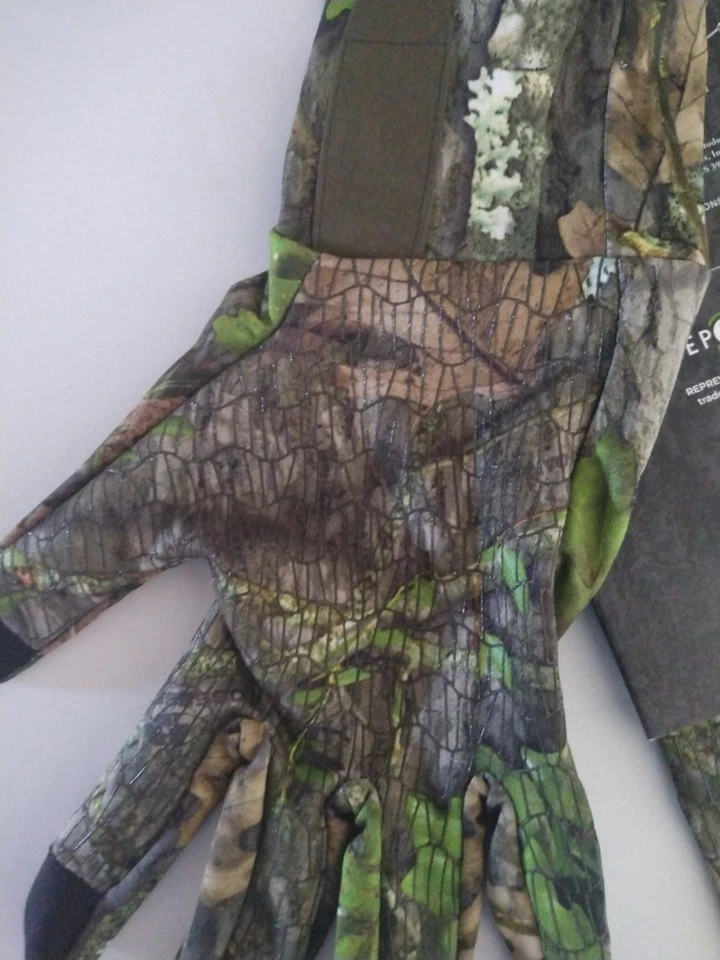 Hunting Gloves Lightweight Mossy Oak Camo Obsession NWTF Non-Slip Touchscreen - Image 2 of 2