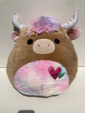 Squishmallow Candela Cow 16" Plush With Hearts