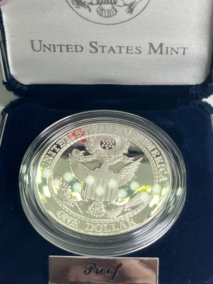 2008 P US Mint Bald Eagle Commemorative Silver Proof Dollar Coin - Image 4 of 4