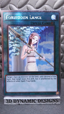 | Yugioh Forbidden Lance NKRT-EN042  Noble Knights Platinum Rare LP   |