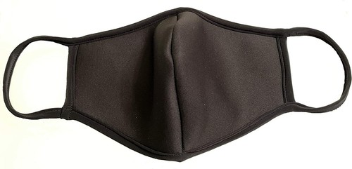 DewAmor® Reusable, Washable Neoprene/Cotton Face Mask (Black) (Made in USA) - Bild 1 von 5