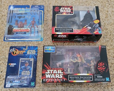 Star Wars Lot Episode 1 Maul Attack Speeder, Mos Espa Encounter, Nascar,  AOTC