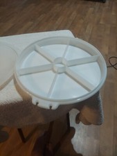VTG Tupperware 6-Section White Party Tray #405-2 With Lid #224-13 Made In USA