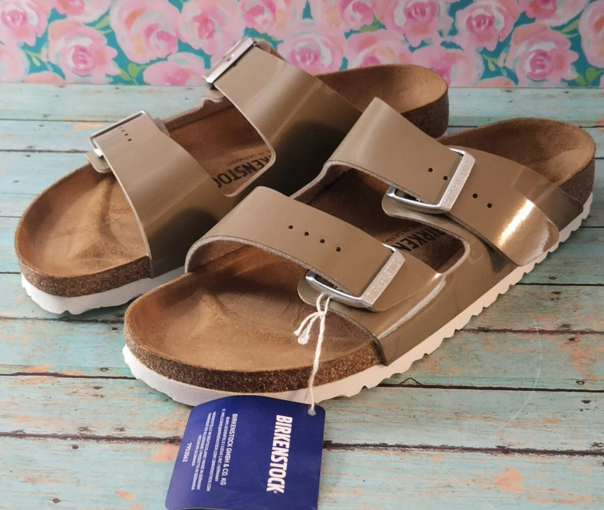 Birkenstock Lack Fossil Patent sandal EUR US 11 NARROW | eBay