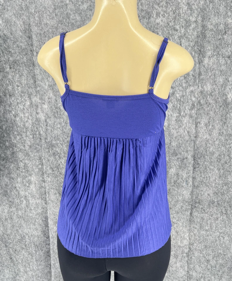 Kenneth Cole Reaction Correa de Espagueti Mujer Lindo Ligero Acampanado Top Azul S Foto 4 de 4