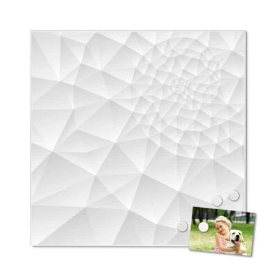 banjado Design Memoboard 50x50cm Pinnwand weiß Magnettafel Nautilus - Bild 1 von 4
