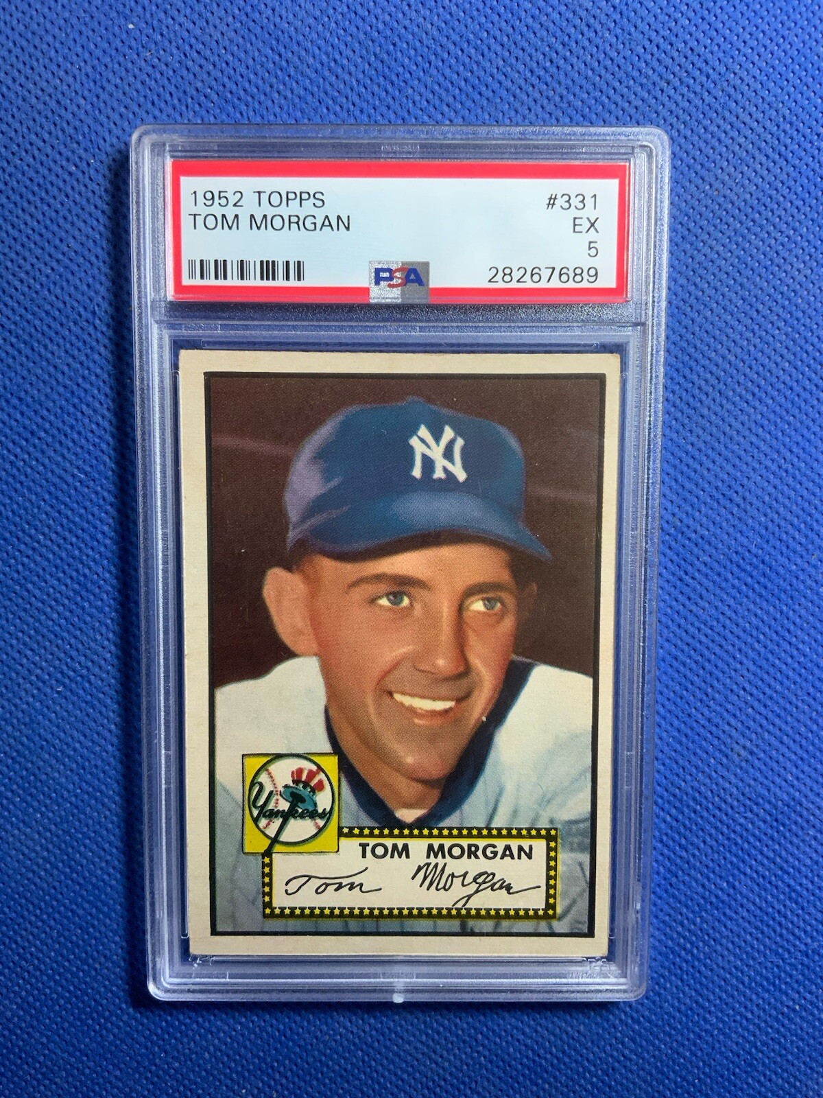 1952 Topps #331 Tom Morgan New York Yankees HIGH# PSA 5 EX