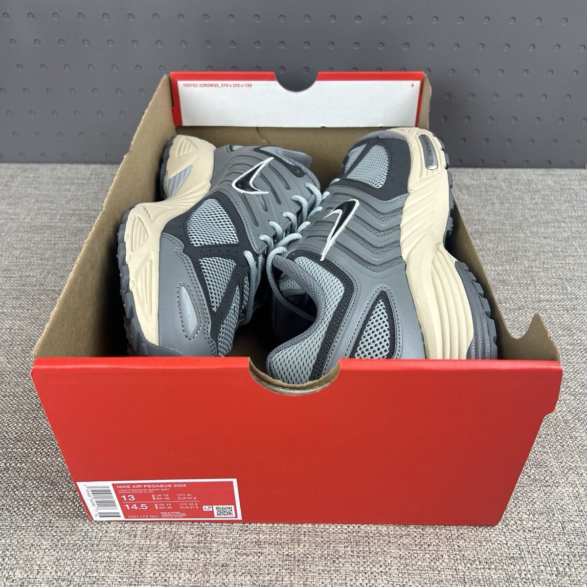 Nike Air Peg 2K5 Pegasus 2005 Pumice Light Smoke Grey Retro HQ1173-001 Mens 11.5 Air Pegasus 2005  main image 3