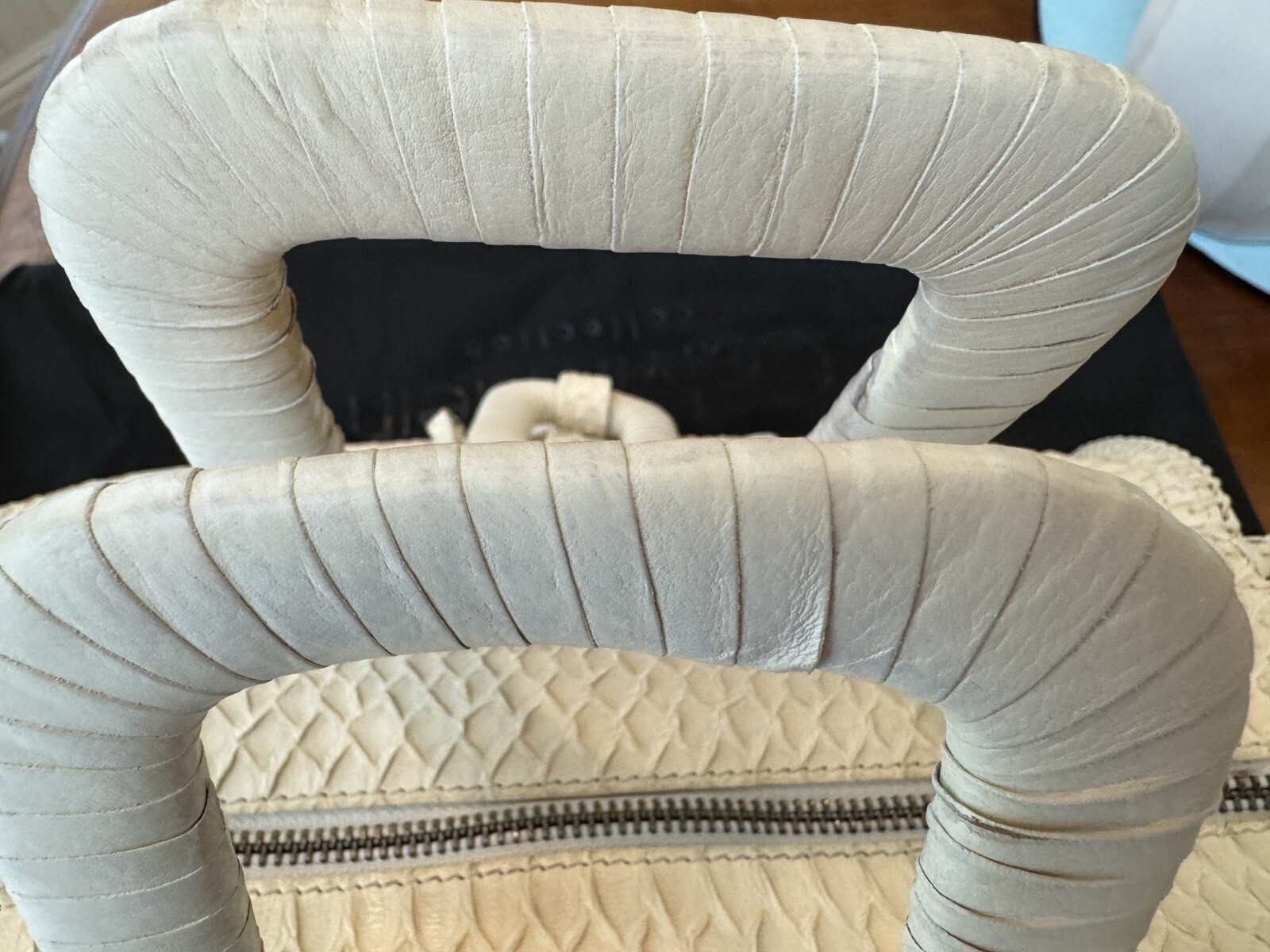 Calvin Klein Collection Large White Python Design… - image 5