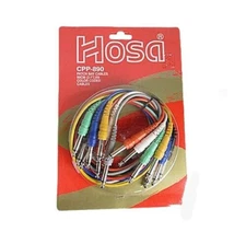 Hosa CPP 890  Set of 8, 1/4in TS Patch Cables, 3 ft - New, Free Shipping