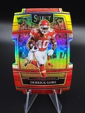 2021 SELECT DERRICK GORE RC CONCOURSE Red/Yellow PRIZM DIE CUT #84 KC CHIEFS