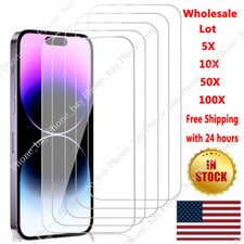 Lot Tempered Glass Screen Protector For iPhone 14 13 12 11 Pro Max XR XS X 8 7 6