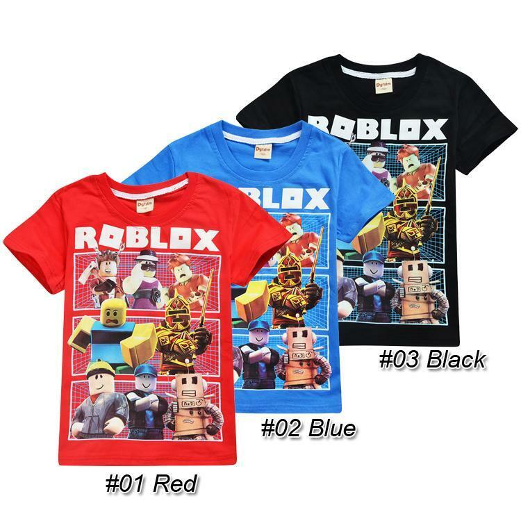 Roblox Printed Boys Short Sleeve T-shirt Kids Summer Tee Shirt Crew Neck  Tops For Age 5-12 Years