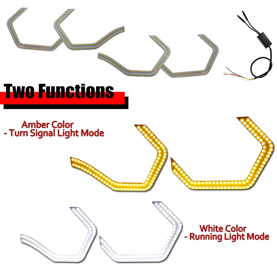 4 piezas M4 Doble fila estilo LED ojo de ángel con cableado de relé se adapta a 2 3 4 5 series F30 F32 Foto 2 de 4