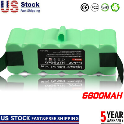 Upgraded 6800mAh Lithium Li-Ion Battery for iRobot Roomba 500 600 700 800 series
