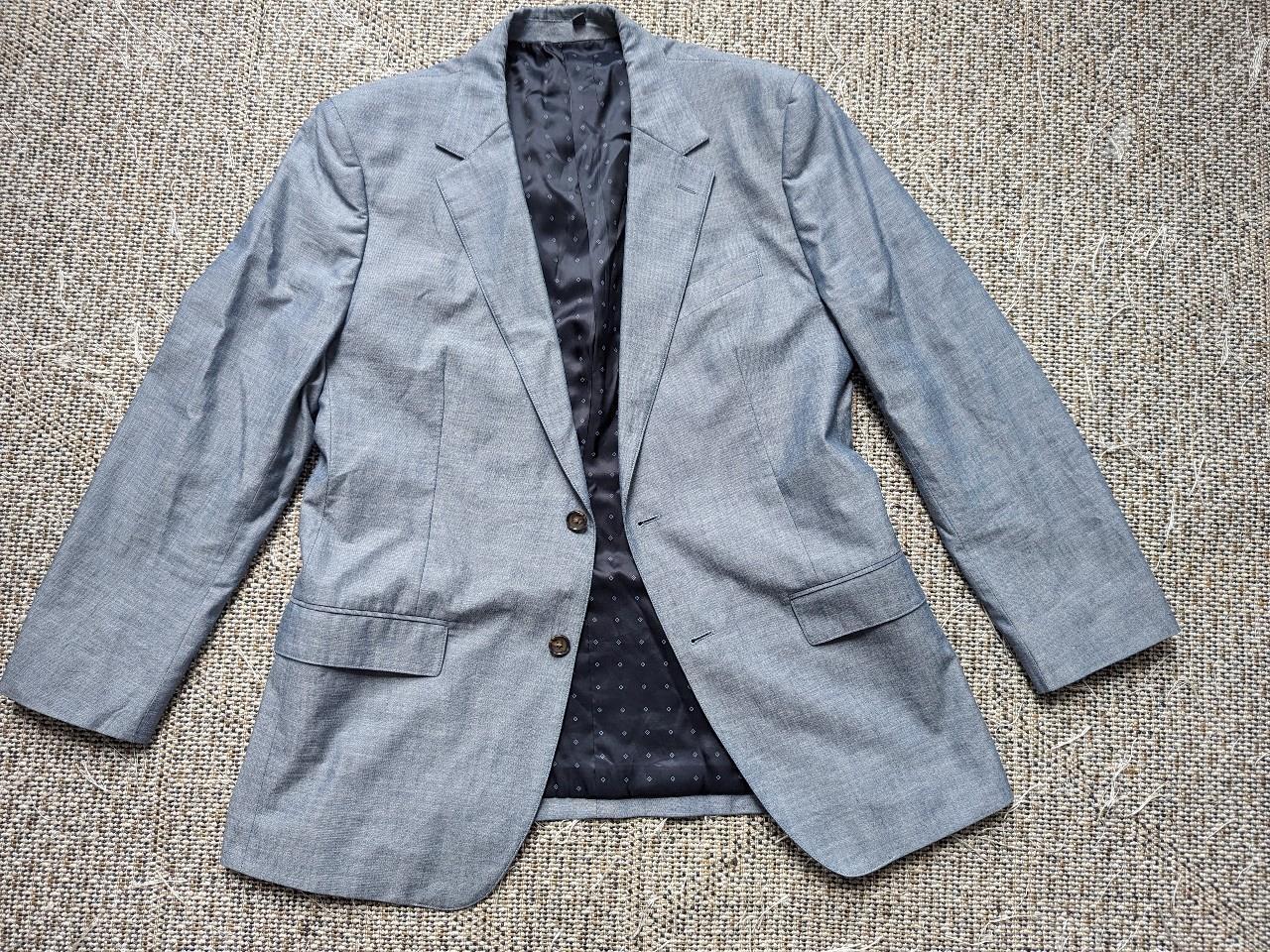 BONOBOS blazer CHAMBRAY cotton 41R blue SLIM FIT … - image 4