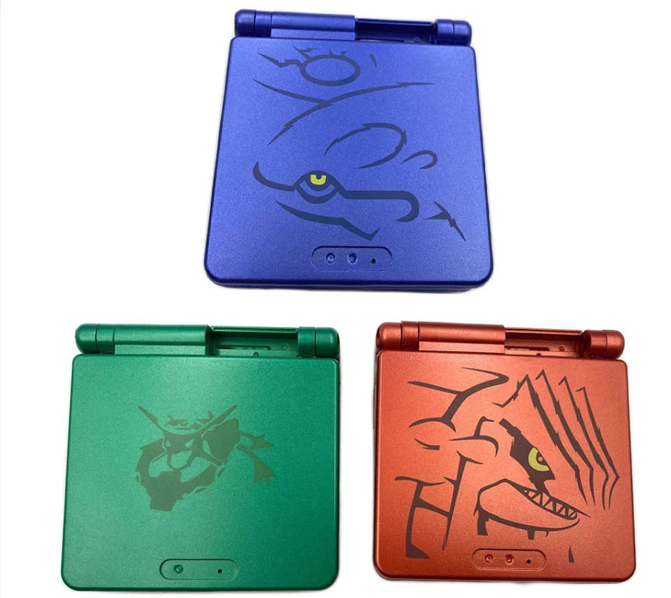 Game Boy Advance SP Pokemon Groudon Kyogre Rayquaza Housings Shells