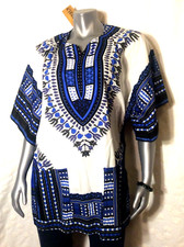 2 Dashiki  s XL Cotton Thai Design Blue/Green Choice New U.S.Domestic Shipp Only