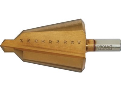 PROMAT  Blechschälbohrer  Bohrbereich 24-40 mm HSS TiN Gesamtlänge 89 mm Schneid
