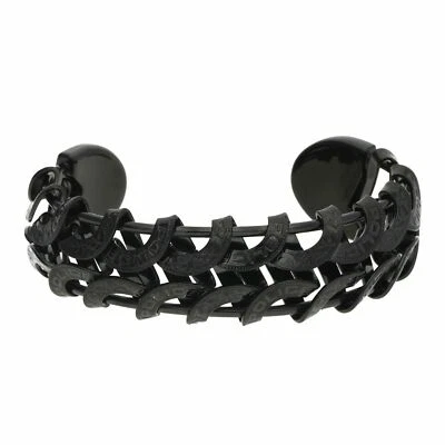 Bracelet Police pour Femme ou Homme en Acier inoxydable et Cuir 39,90€ NEUF - Photo 1/4