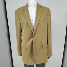 Boss Hugo Boss Brown Chevron Pattern Bertolucci US Sport Coat 44L (*FLAWS*
