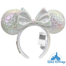 Rare Icon Quilted Iridescent Disney Resort Loungefly Minnie Ears Bow Headband