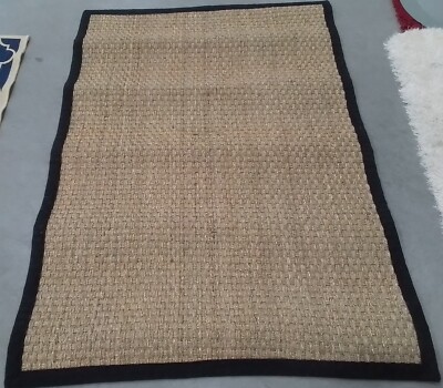 NATURAL BLACK 4'-0'' x 6'-0'' Broken Thread Rug, Reduced Price 1172776044 NF114C-4