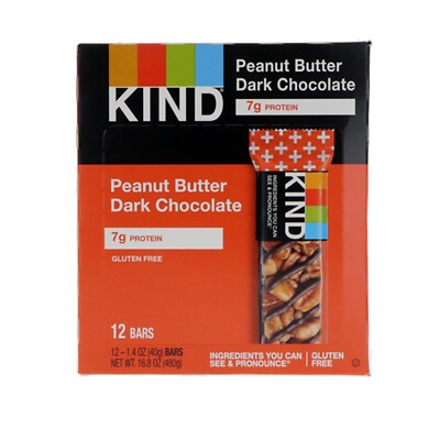Kind Plus Peanut Butter Dark Chocolate 12 Count - 1.4 oz