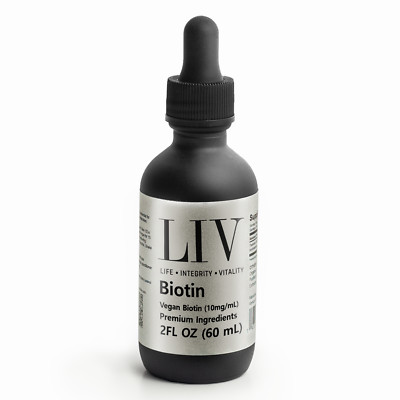 Biotin + Collagen Liquid Skin Nutrients | Vegan   10,000mcg   60 Servings   2oz