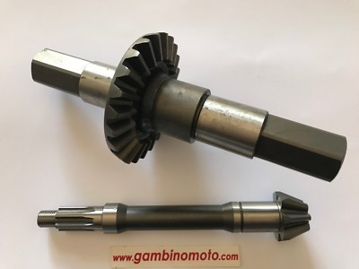 Coppia Conica Per Motozappa Brumi/Pulce, Pignone Z10 E Corona Z18, Esagono 19, Marca PRAI, Italia