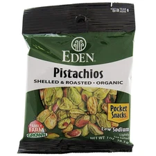 Eden Foods Organic Shelled and Dry Roasted Pistachios, 1 Ounce
