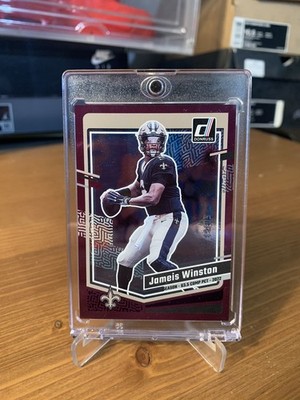 2023 Panini Donruss - Jameis Winston #214 Season Stat Line Purple /63 Saints