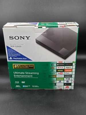 Sony BDP-S3500 Blu-ray DVD Player Wi-Fi Streaming w/ Remote & Box   Tested