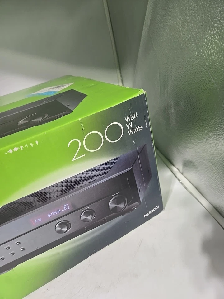 New Factory Sealed Insignia NS-R2001 200 W Stereo Receiver - Black - AM/FM Tuner - Image 4 of 4