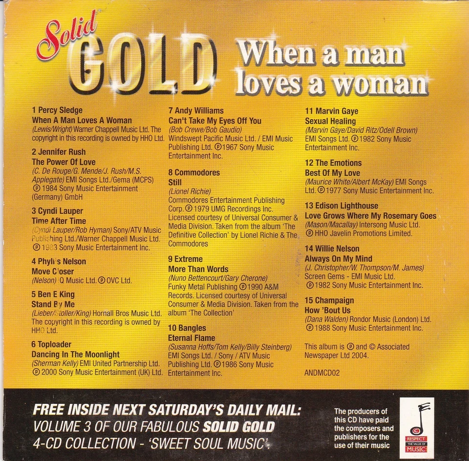 SOLID GOLD ( DAILY MAIL Newspaper 4 CD Collection ) - Bild 4 von 4