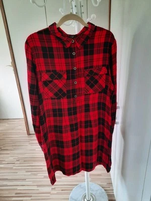 Rot Kariertes Damenkleid - Bild 1 von 4