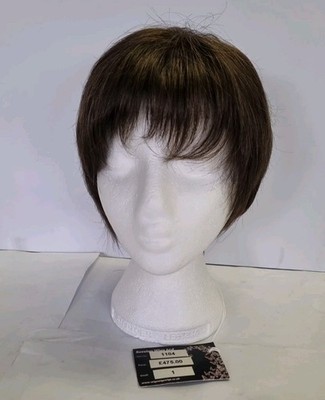 Kurzer brünetter Lagenlook Bob mit Fransen - Haarausfall Alopezie Ausdünnung REF 0219