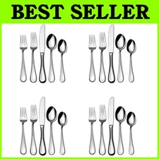Sleek 20-Piece Stainless Steel Dining Set - Service for 4