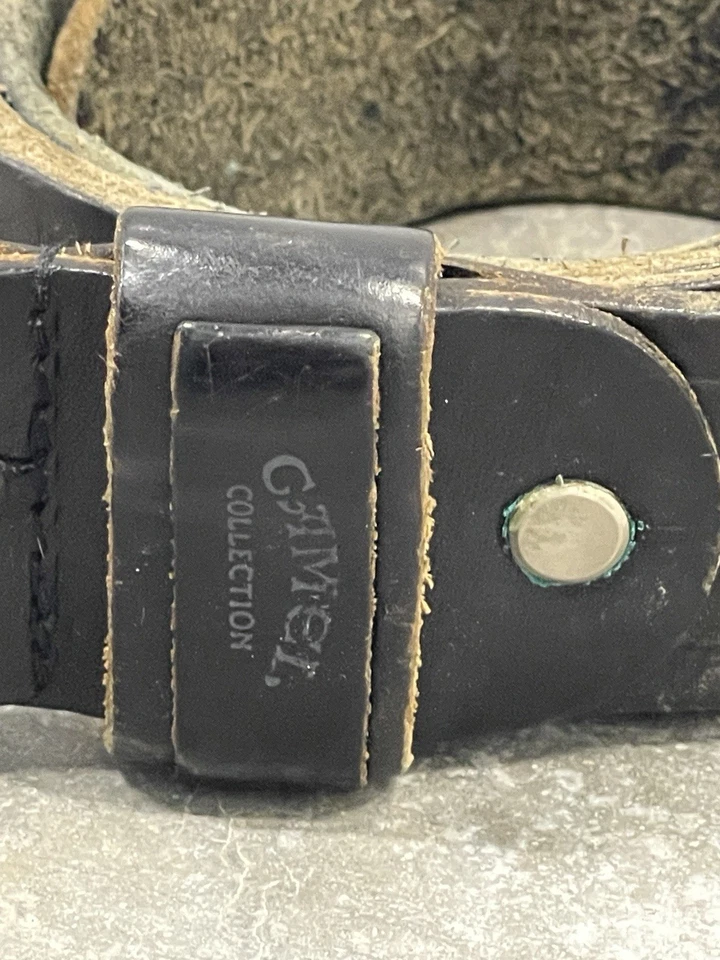 Cinturón de cuero negro promocional Camel Collection Cigarettes talla adulto 35-41 pulgadas  Foto 2 de 4