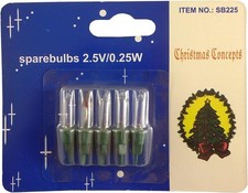 4 Push in Clear Replacement Spare Bulbs 2.5v 0.25w with 1 Fuse Bulb