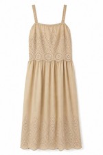Elie Tahari Maxi Dress Designer Luxury Quality Linen Eyelet Pockets Size 4 MINT