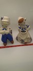 Vintage blue and white , dutch boy and girl floral vases — photo 2