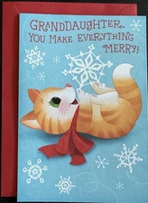 Merry Christmas Granddaughter Card Hallmark Greeting Card