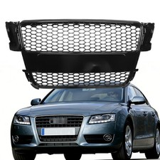 für Audi A5 B8 8T 8F 07-11 Coupe Cabrio Sportback Kühlergrill Wabengrill SCHWARZ