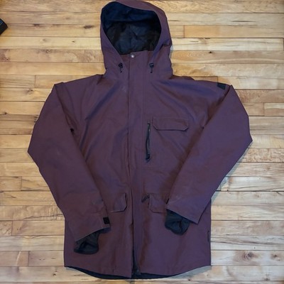 Armada Jacket Mens M Blue Navy Hooded Quilted Full Zip Goretex Atka Snowboard