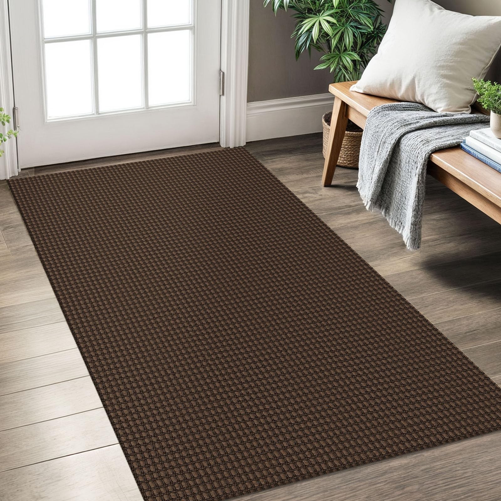 Rugs for Entryway 3x5 ft Washable Area Rug Non Slip Rubber Backed Entry Rug W...