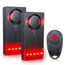Car Vibration Sound  Light Alarm with Remote, 108dB Automobile Anti-Theft Vi...